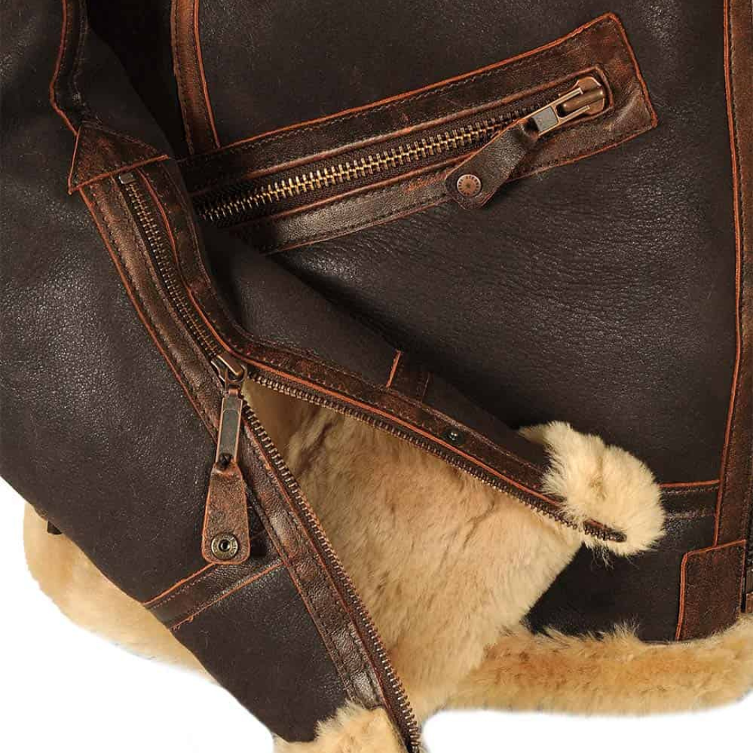 Eamon™ | Classic Shearling Aviator Jacket