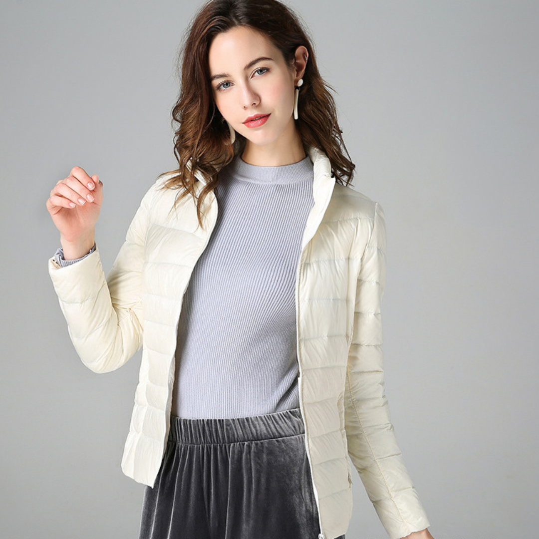 Myra™ | Ultralight Down Jacket with Refined Pleats