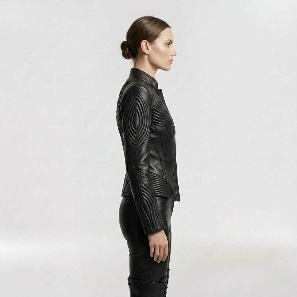Contour Wave Leather Jacket