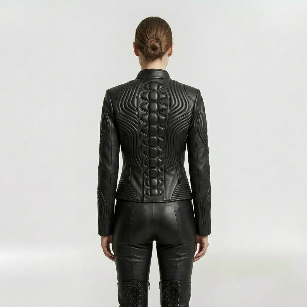 Contour Wave Leather Jacket