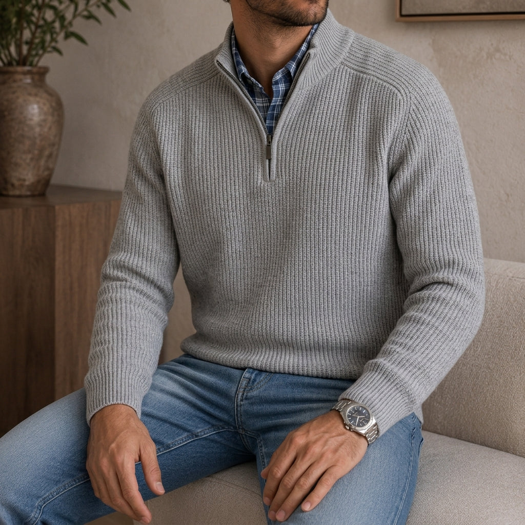 Hollis | Quarter-Zip Knit Sweater