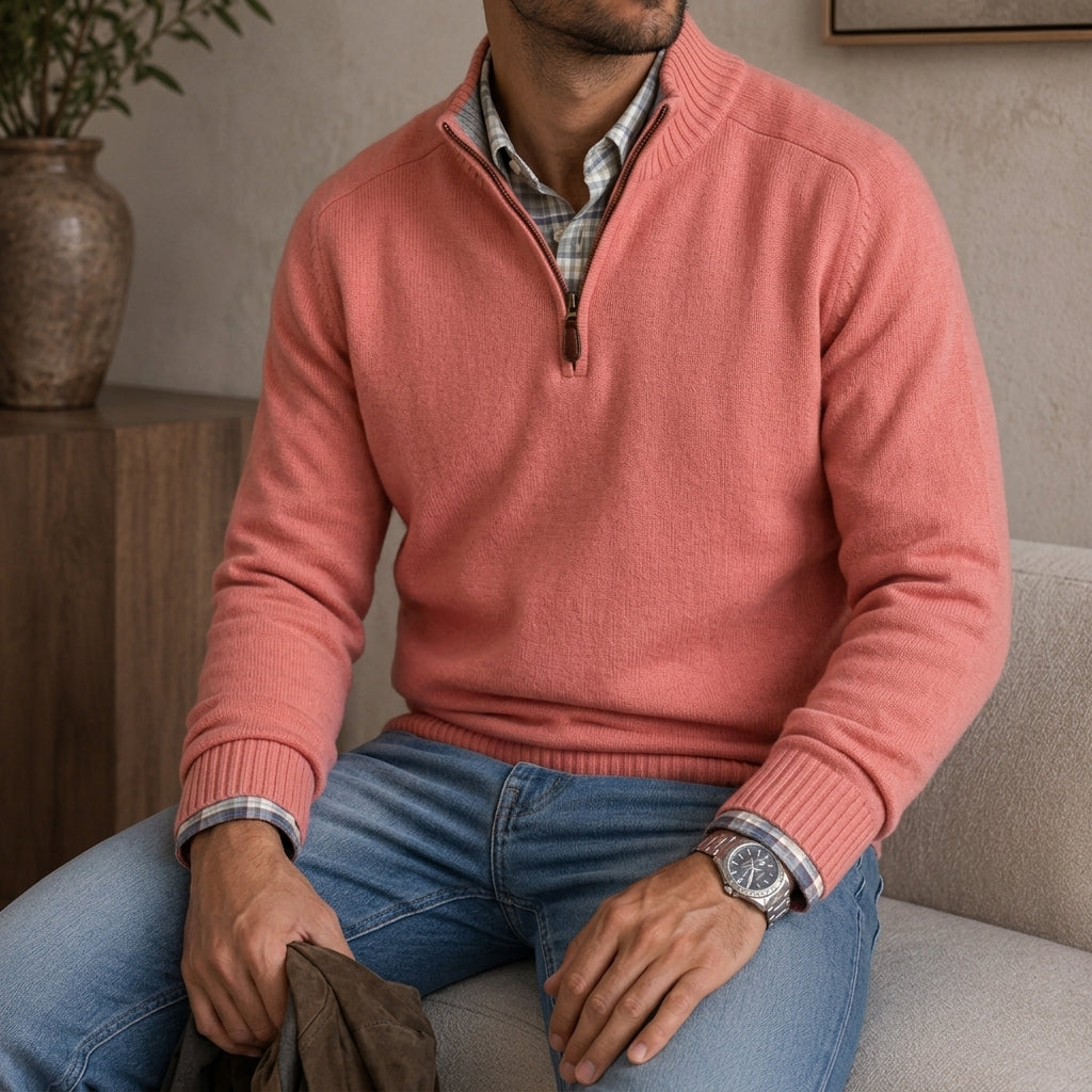 Hollis | Quarter-Zip Knit Sweater