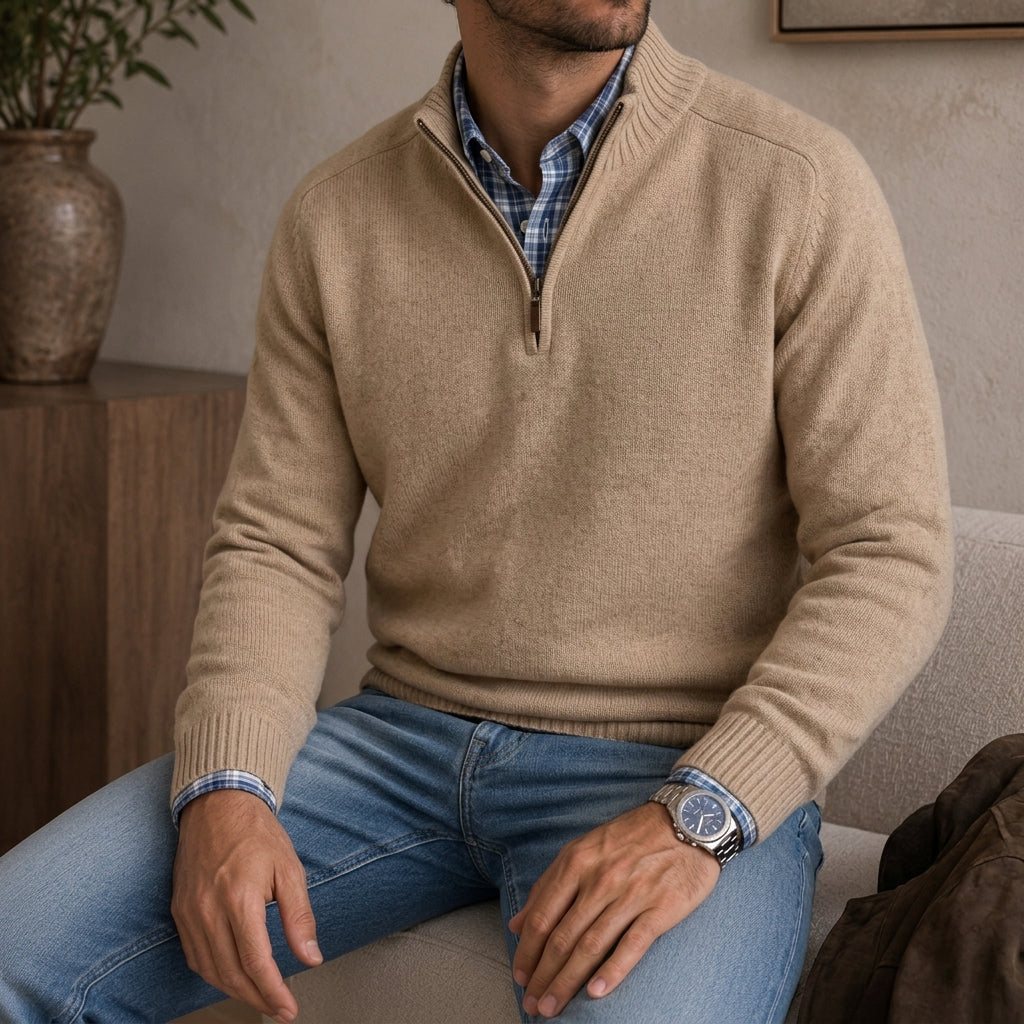 Hollis | Quarter-Zip Knit Sweater