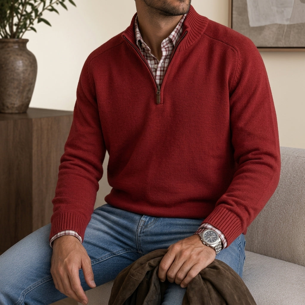 Hollis | Quarter-Zip Knit Sweater