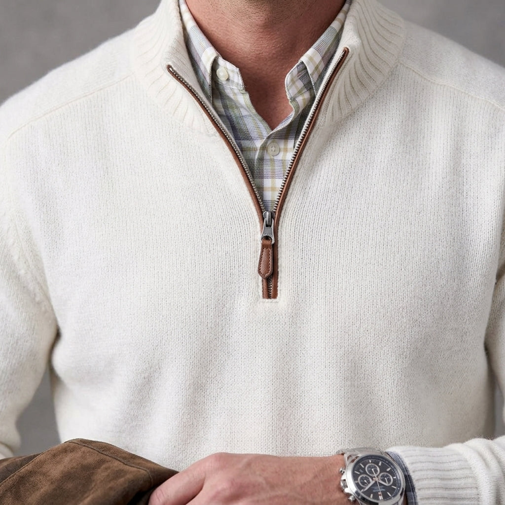 Hollis | Quarter-Zip Knit Sweater