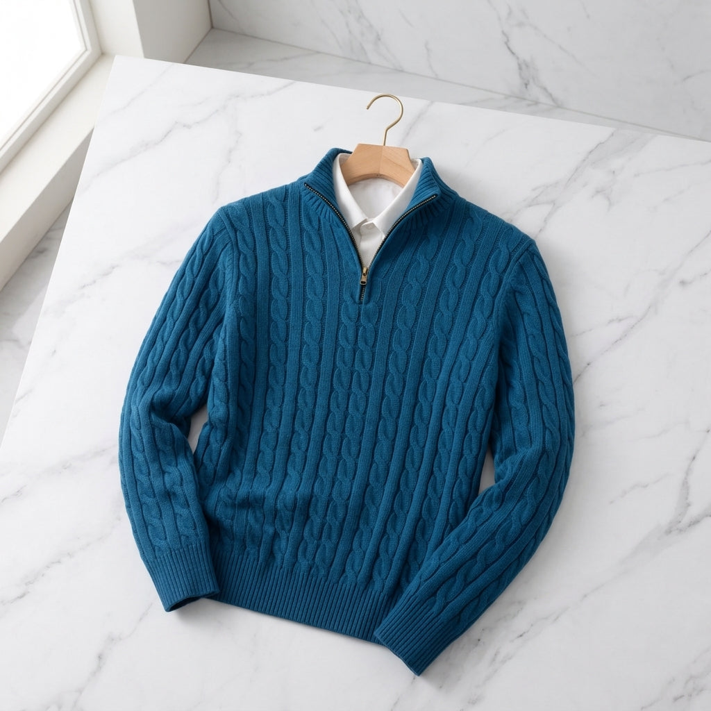 Gideon | Quarter-Zip Knit Sweater
