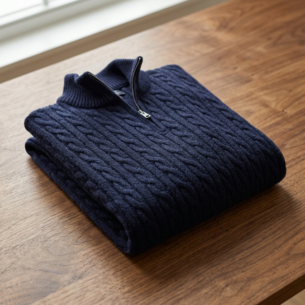 Gideon | Quarter-Zip Knit Sweater