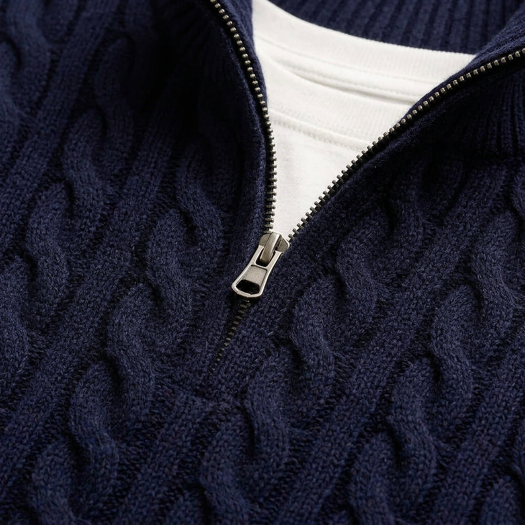 Gideon | Quarter-Zip Knit Sweater