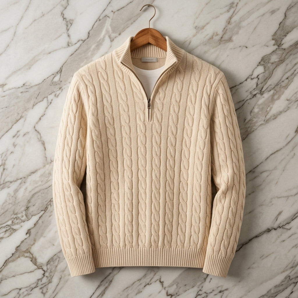 Gideon | Quarter-Zip Knit Sweater
