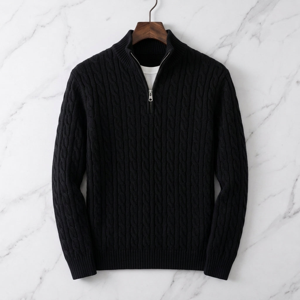 Gideon | Quarter-Zip Knit Sweater