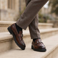 Jarvis | Croc-Texture Chunky Loafers