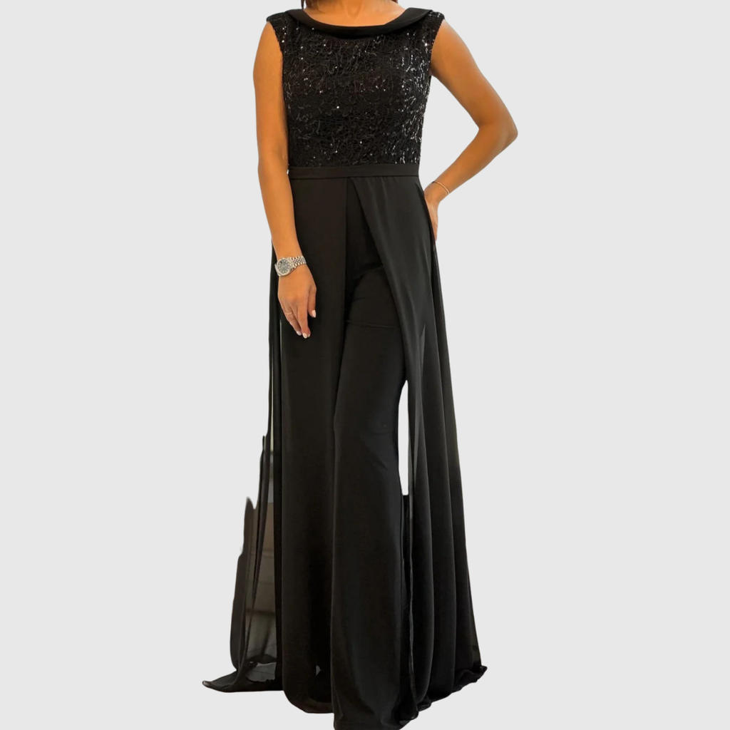 ZORAIDA QUINN | STYLISH SLEEVELESS JUMPSUIT DRESS