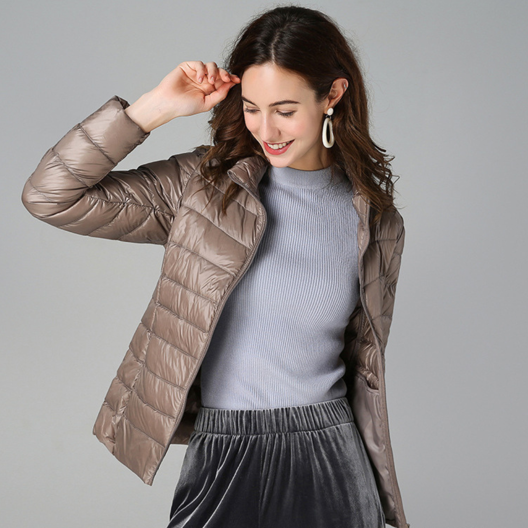 Myra™ | Ultralight Down Jacket with Refined Pleats