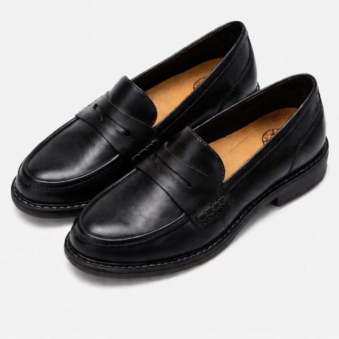 Upton | Cushioned Leather Driving Loafers