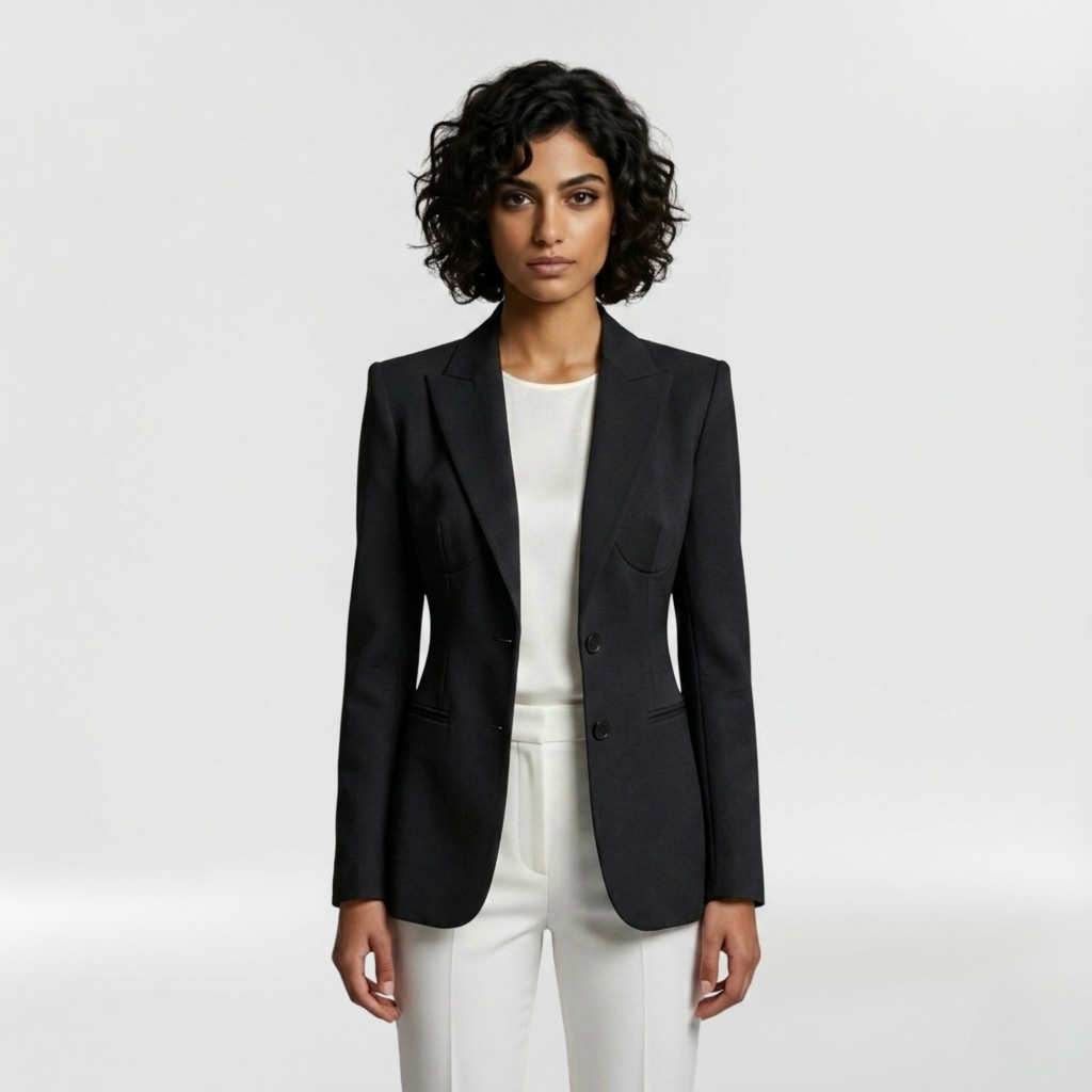 Precision Tailored Minimalist Suit Blazer