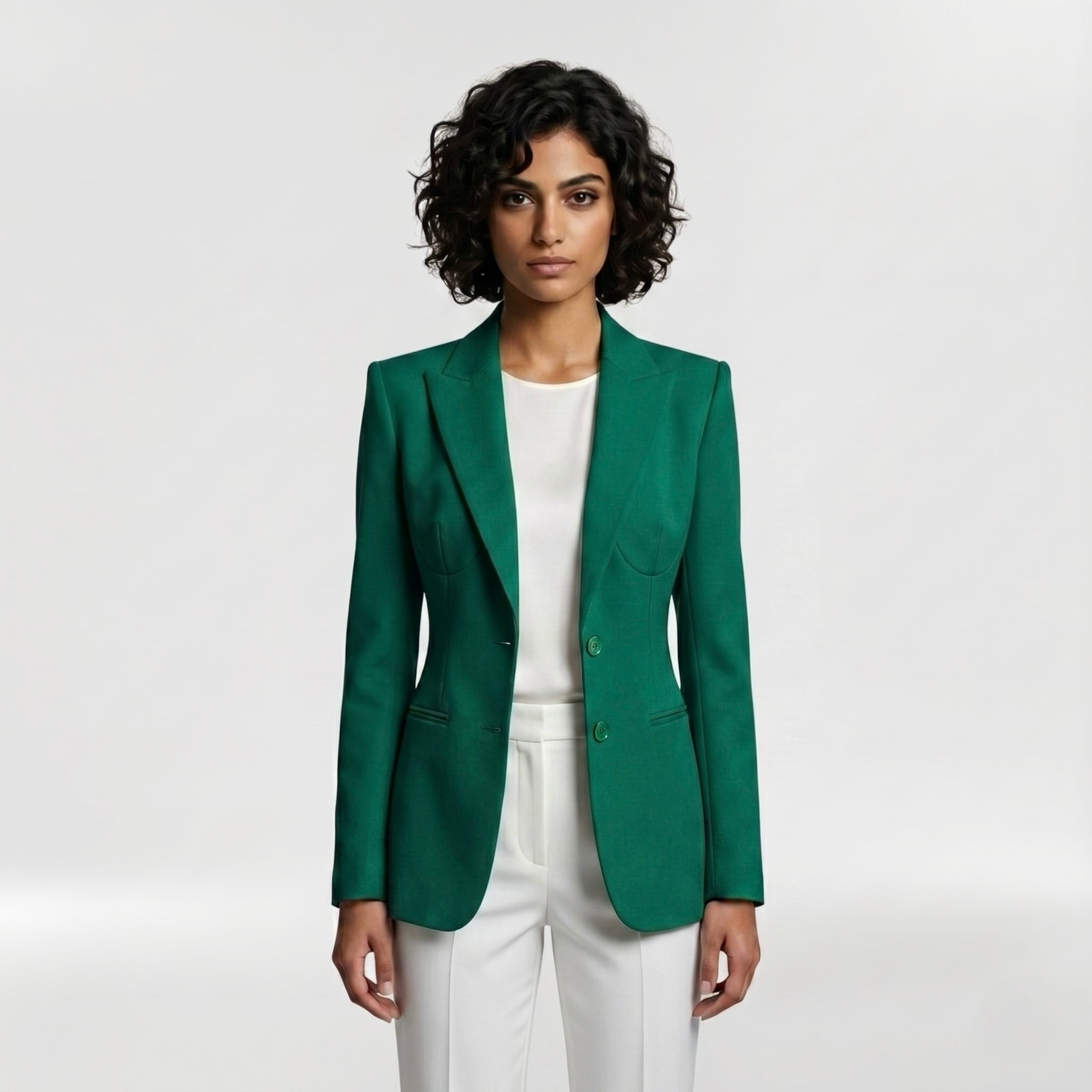 Precision Tailored Minimalist Suit Blazer