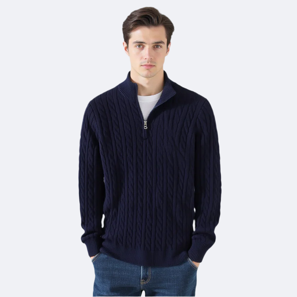 Eamon™ | Classic Knitted Half-Zip Sweater