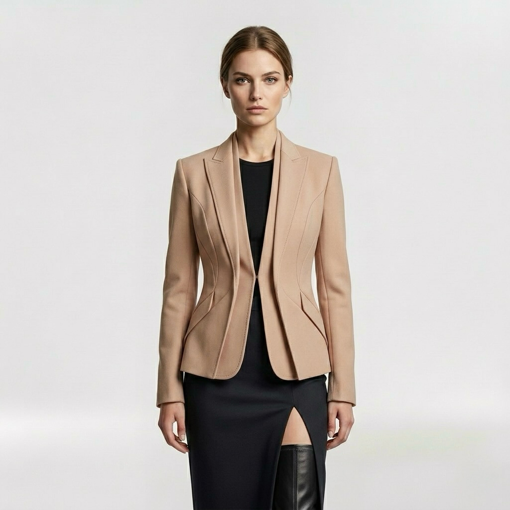 Sculpted Contour Evening Blazer