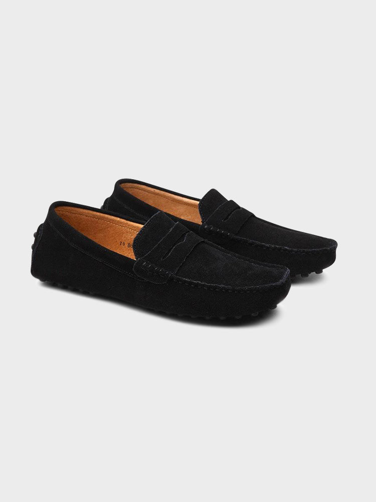 Men's Suede Penny Loafer Slip-On Casual Shoes