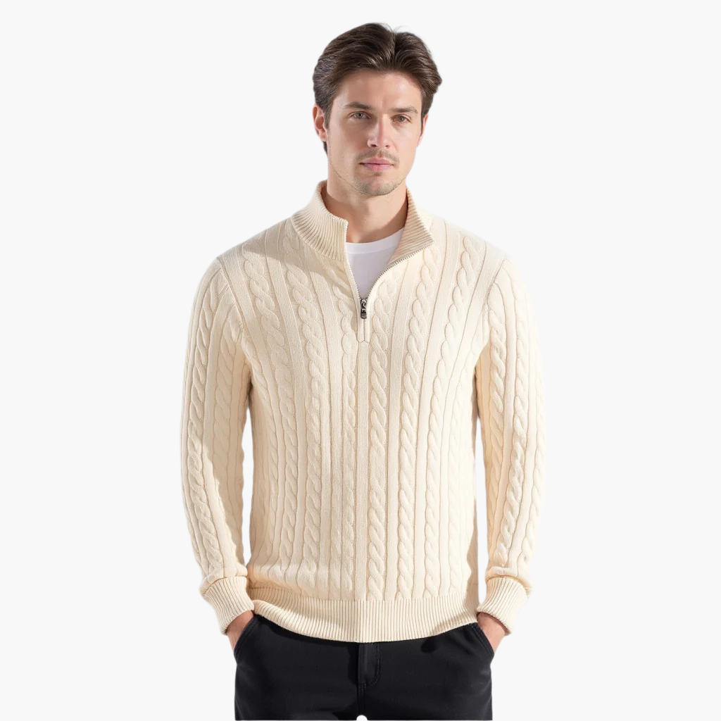 Eamon™ | Classic Knitted Half-Zip Sweater