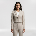 Minimalist Cropped Power Blazer Set
