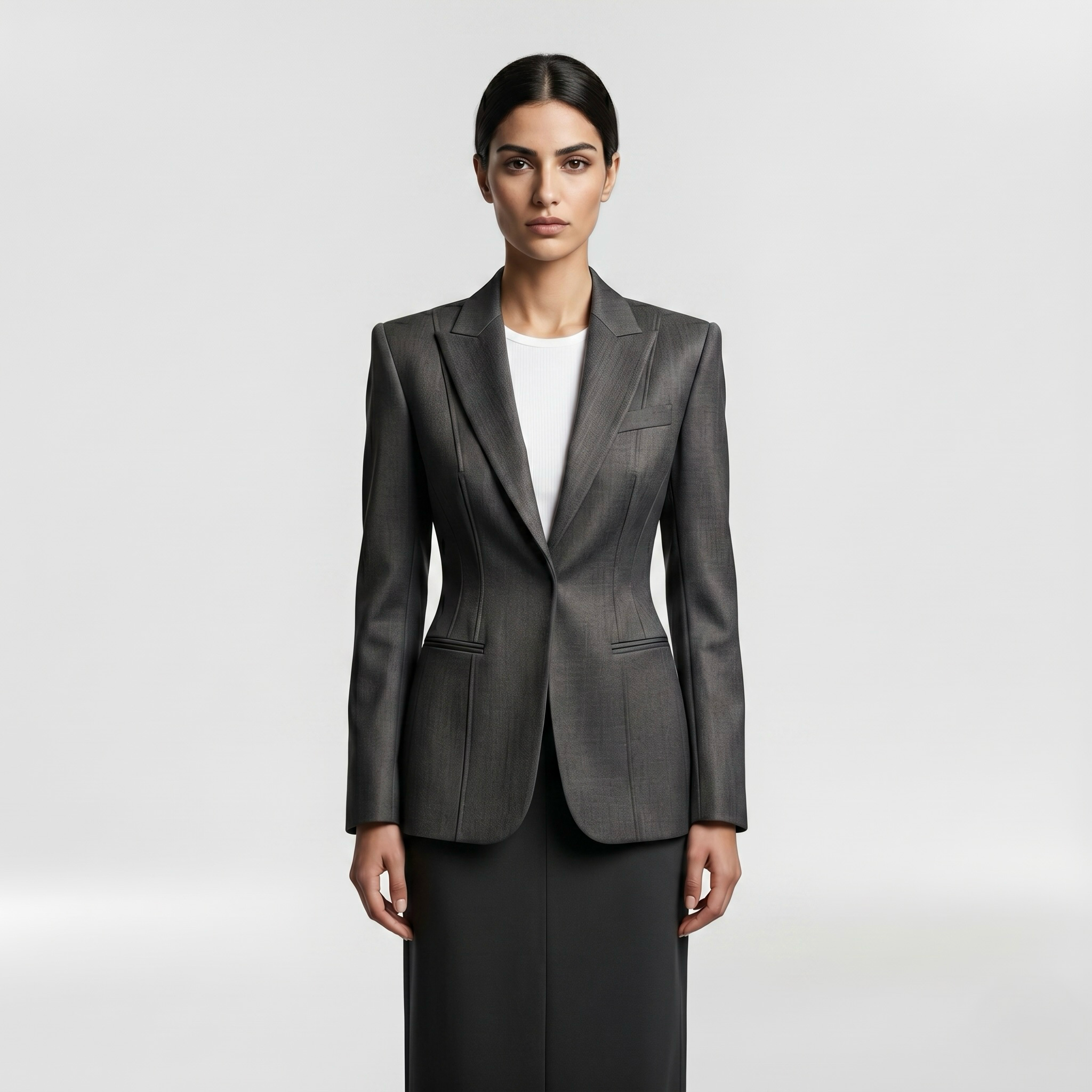 Sculpted Executive Tailored Blazer
