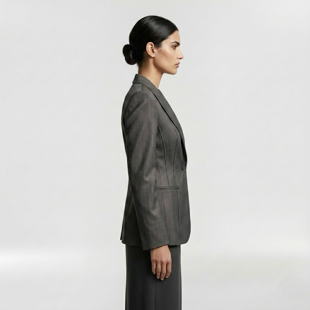 Sculpted Executive Tailored Blazer
