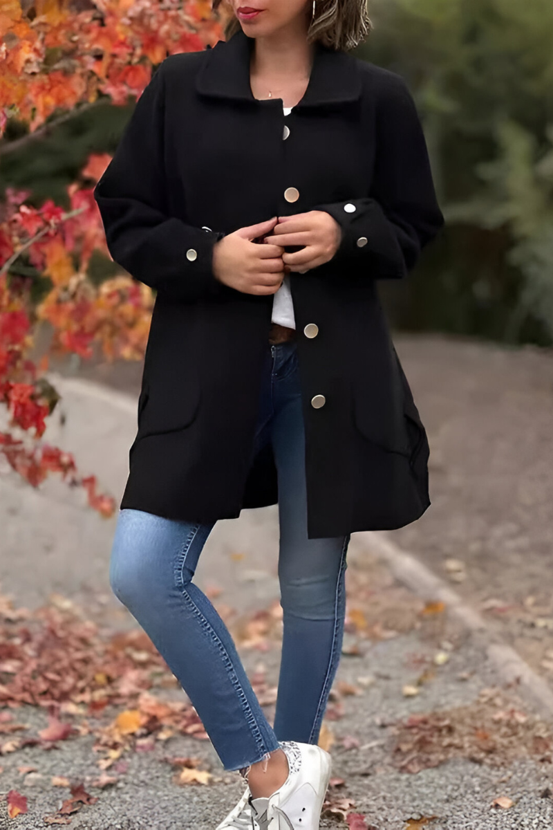 Irena™ | Classic Button-Up Coat