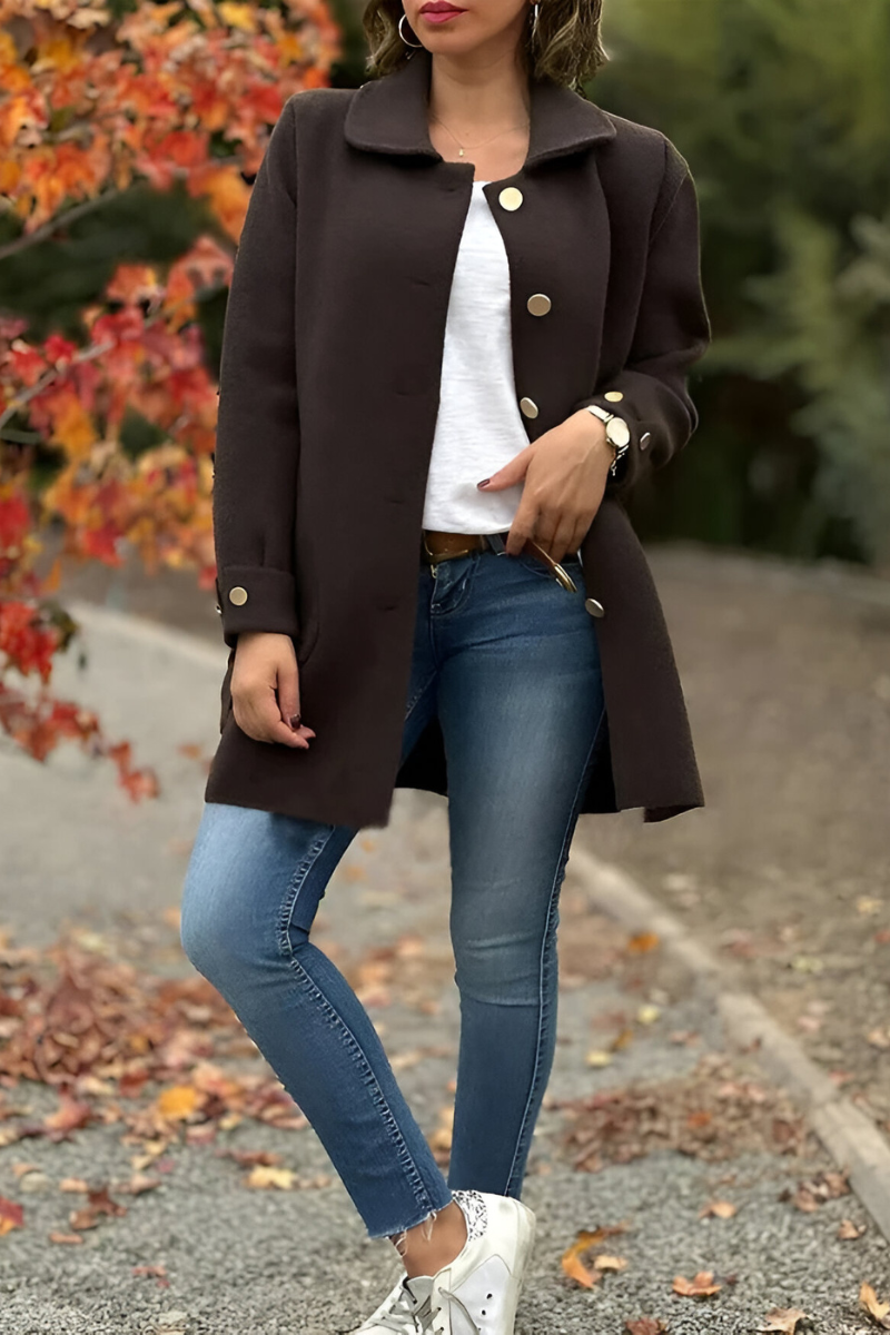 Irena™ | Classic Button-Up Coat