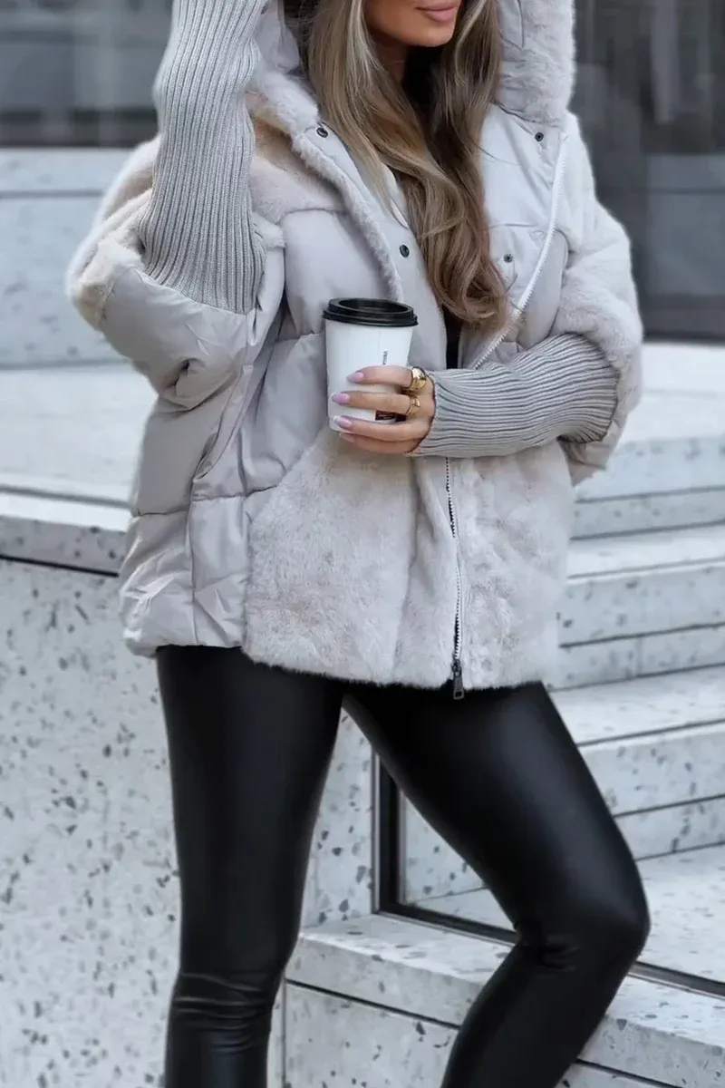 Lina | Oversized Teddy Puffer Coat