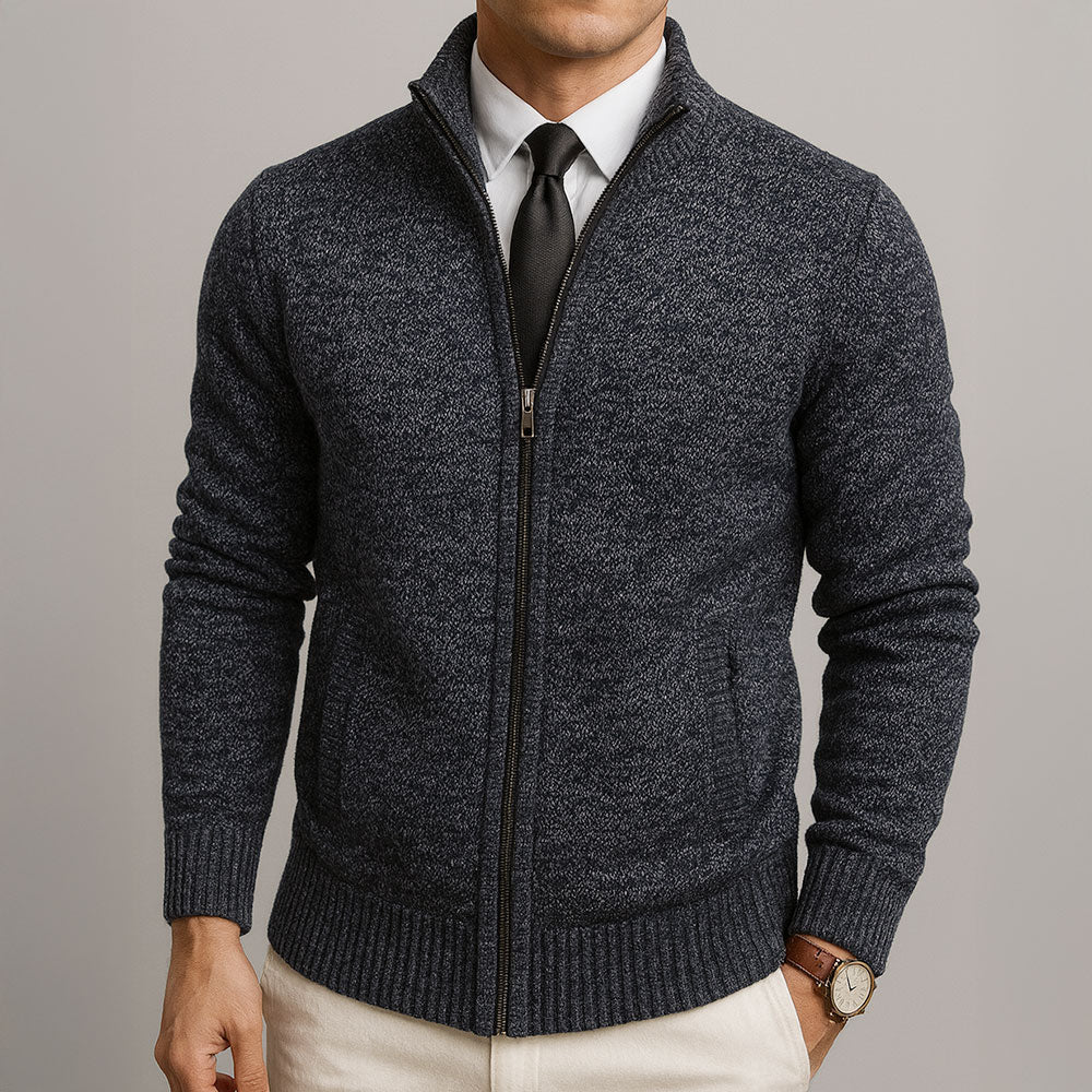 Davi™ | Modern Textured Zip Sweater