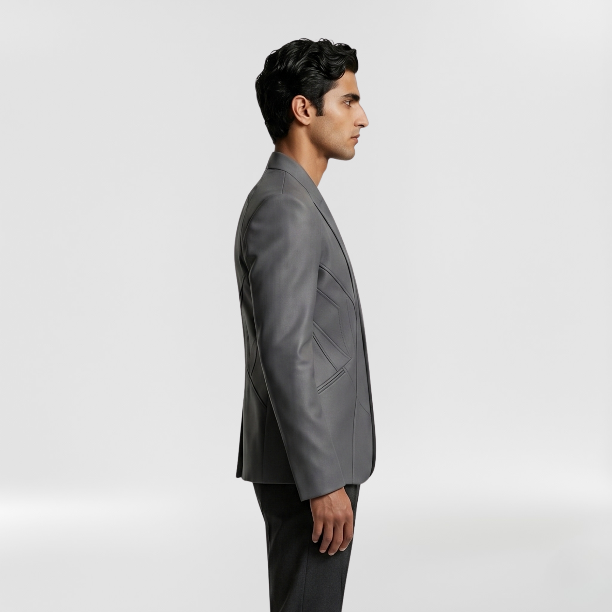 Geometric Precision Tailored Blazer