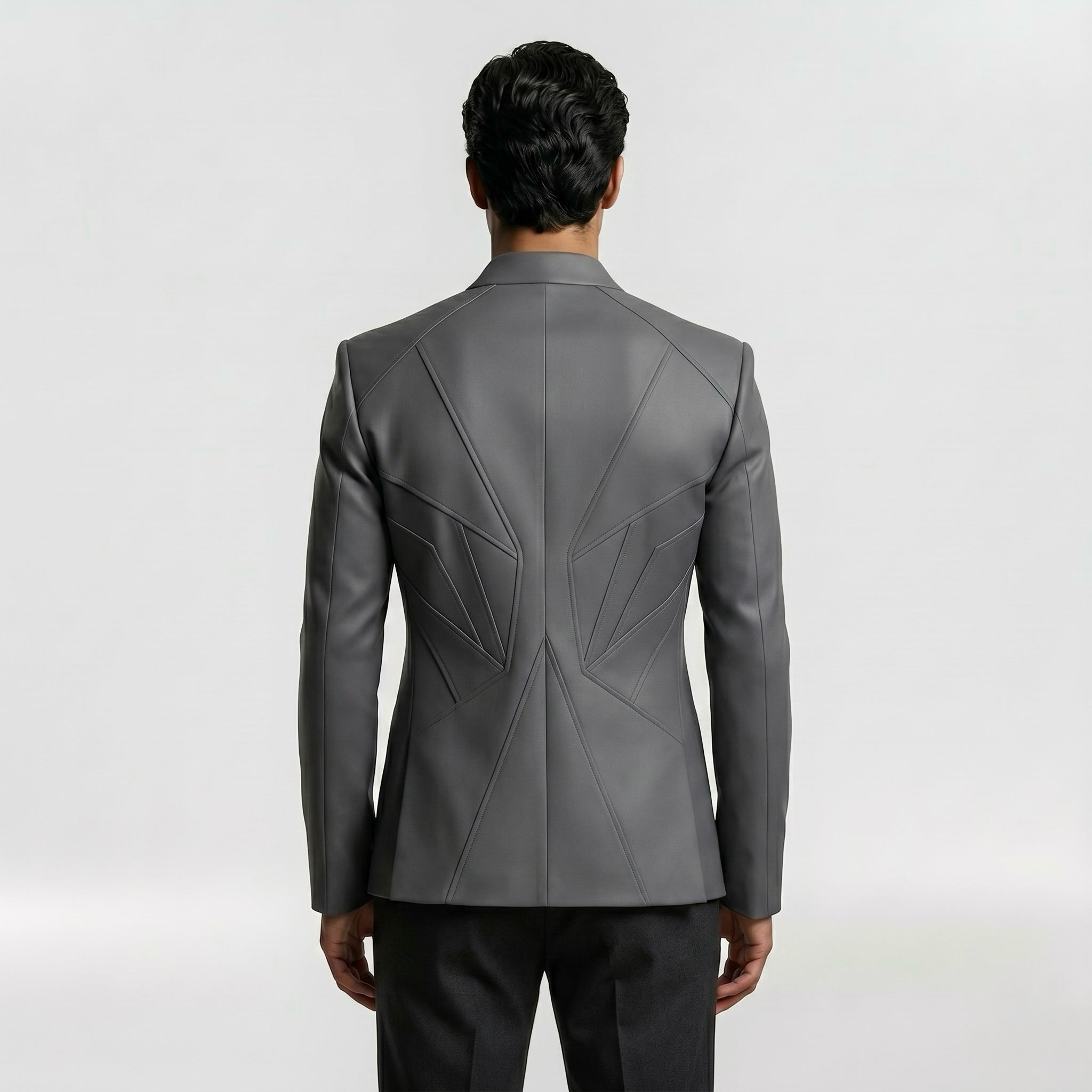 Geometric Precision Tailored Blazer