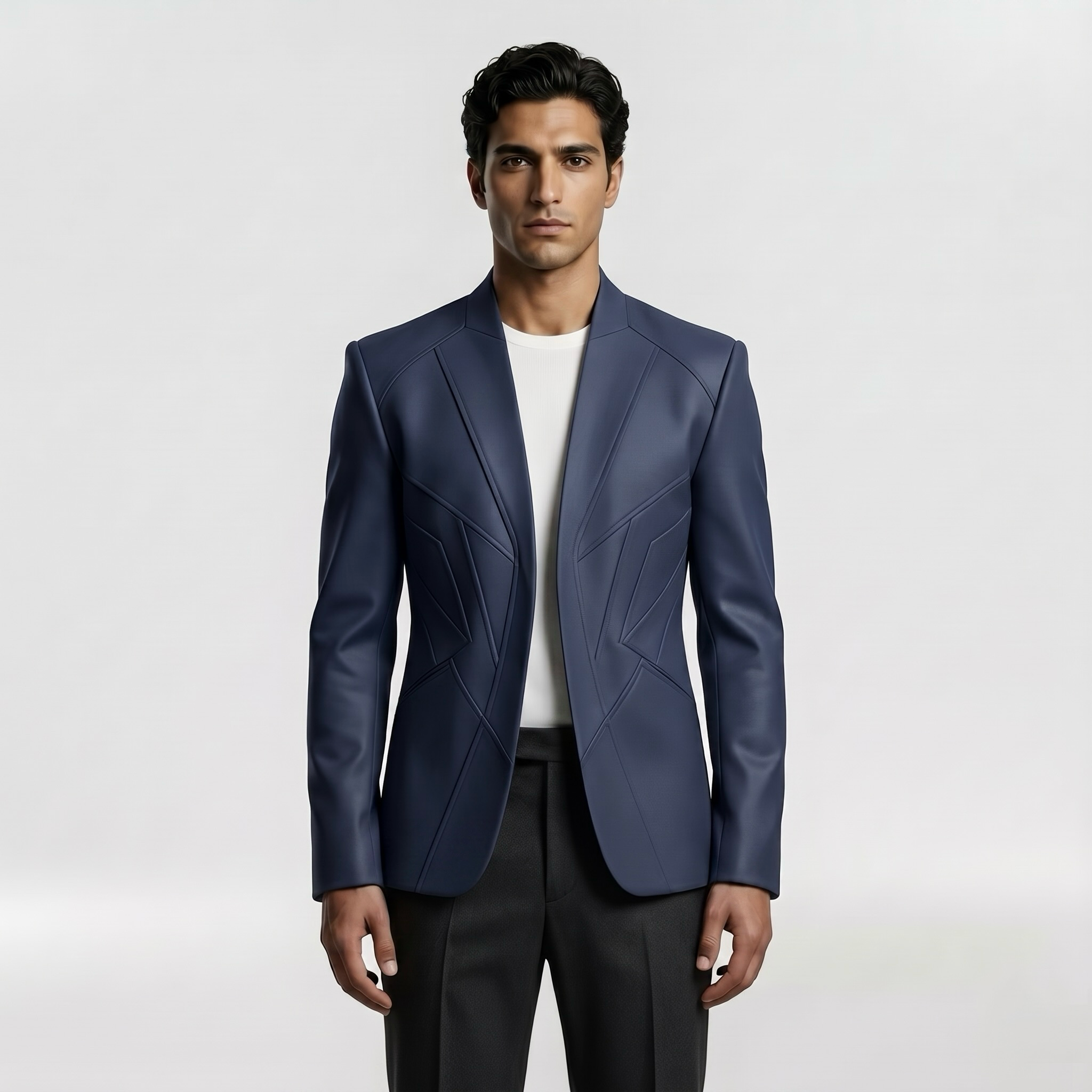 Geometric Precision Tailored Blazer