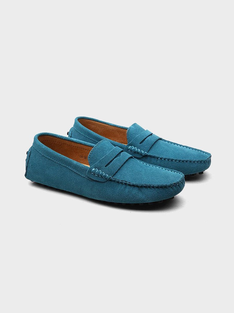 Men's Suede Penny Loafer Slip-On Casual Shoes