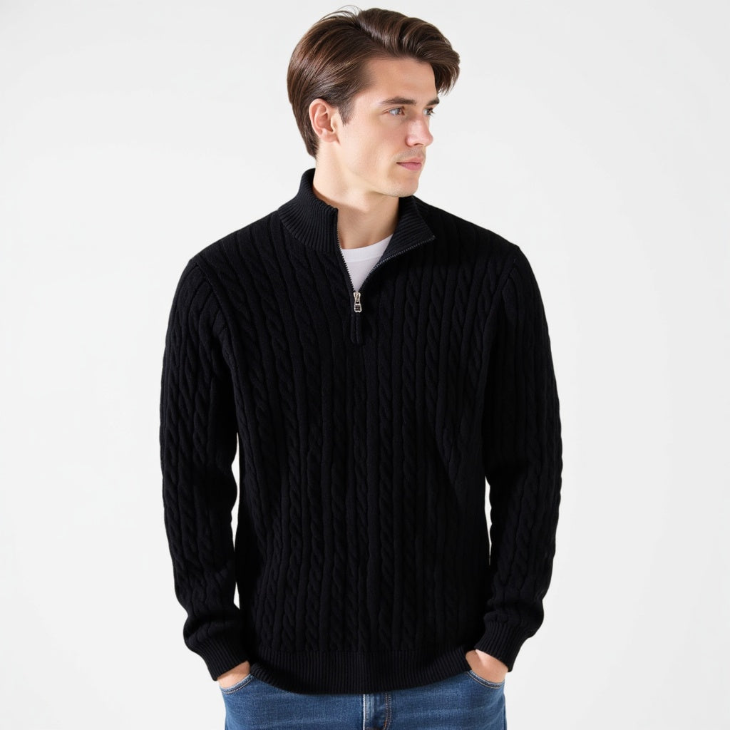 Eamon™ | Classic Knitted Half-Zip Sweater
