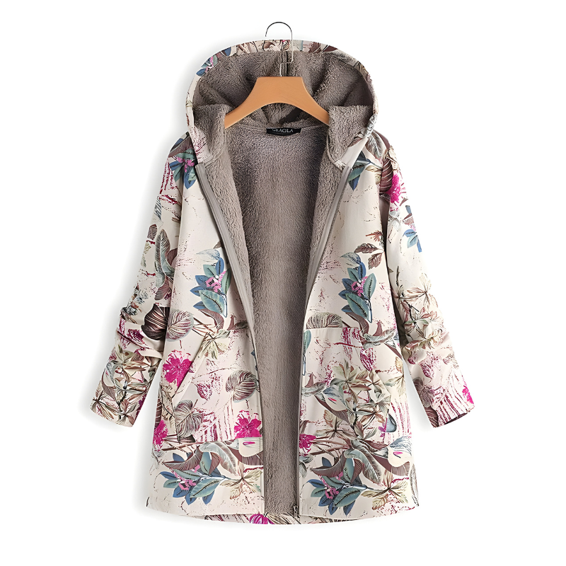 Mira™ | Stylish Floral Fleece Jacket