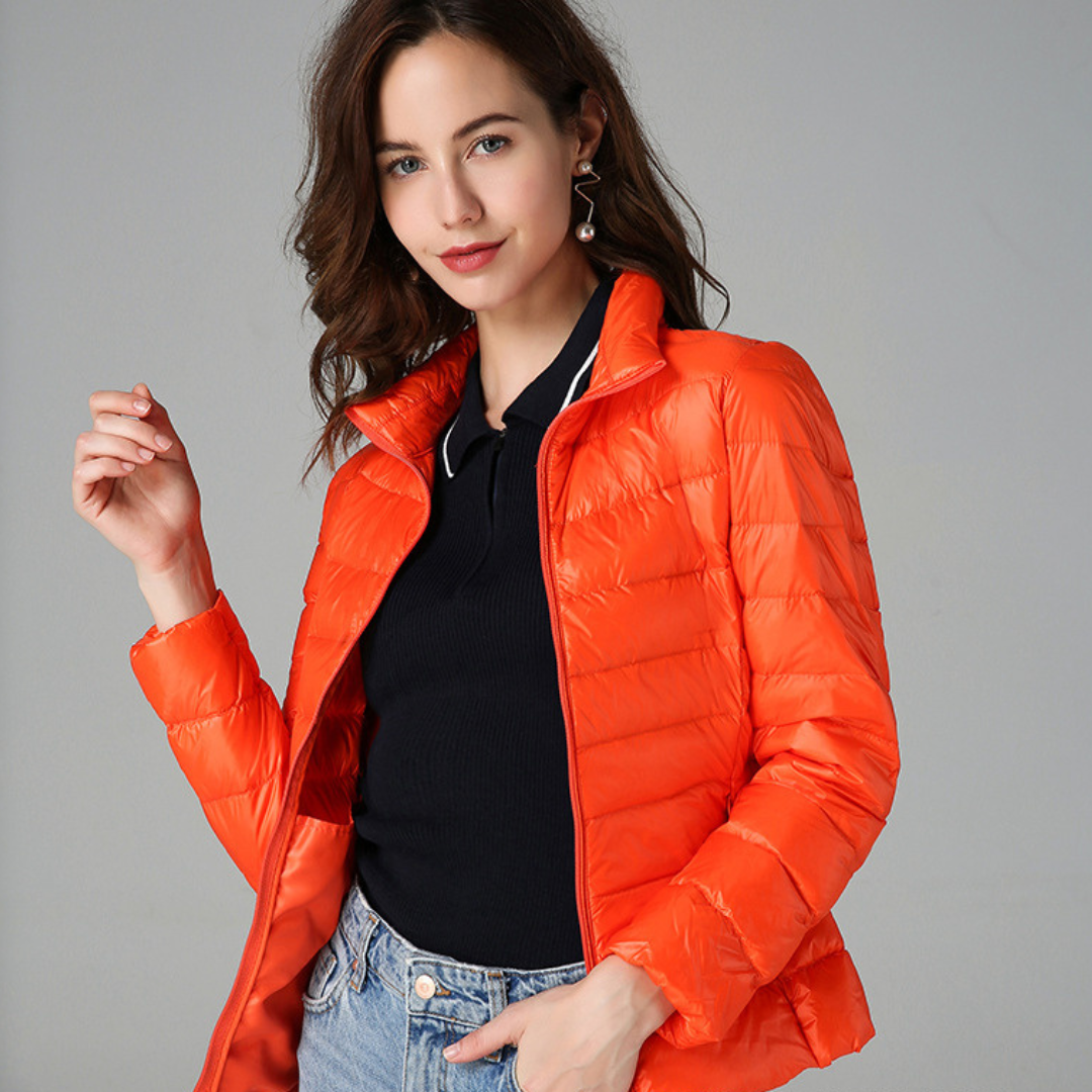Myra™ | Ultralight Down Jacket with Refined Pleats