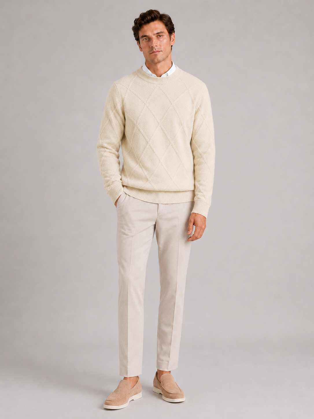 Truman | Cable-Knit Crew Neck Pullover