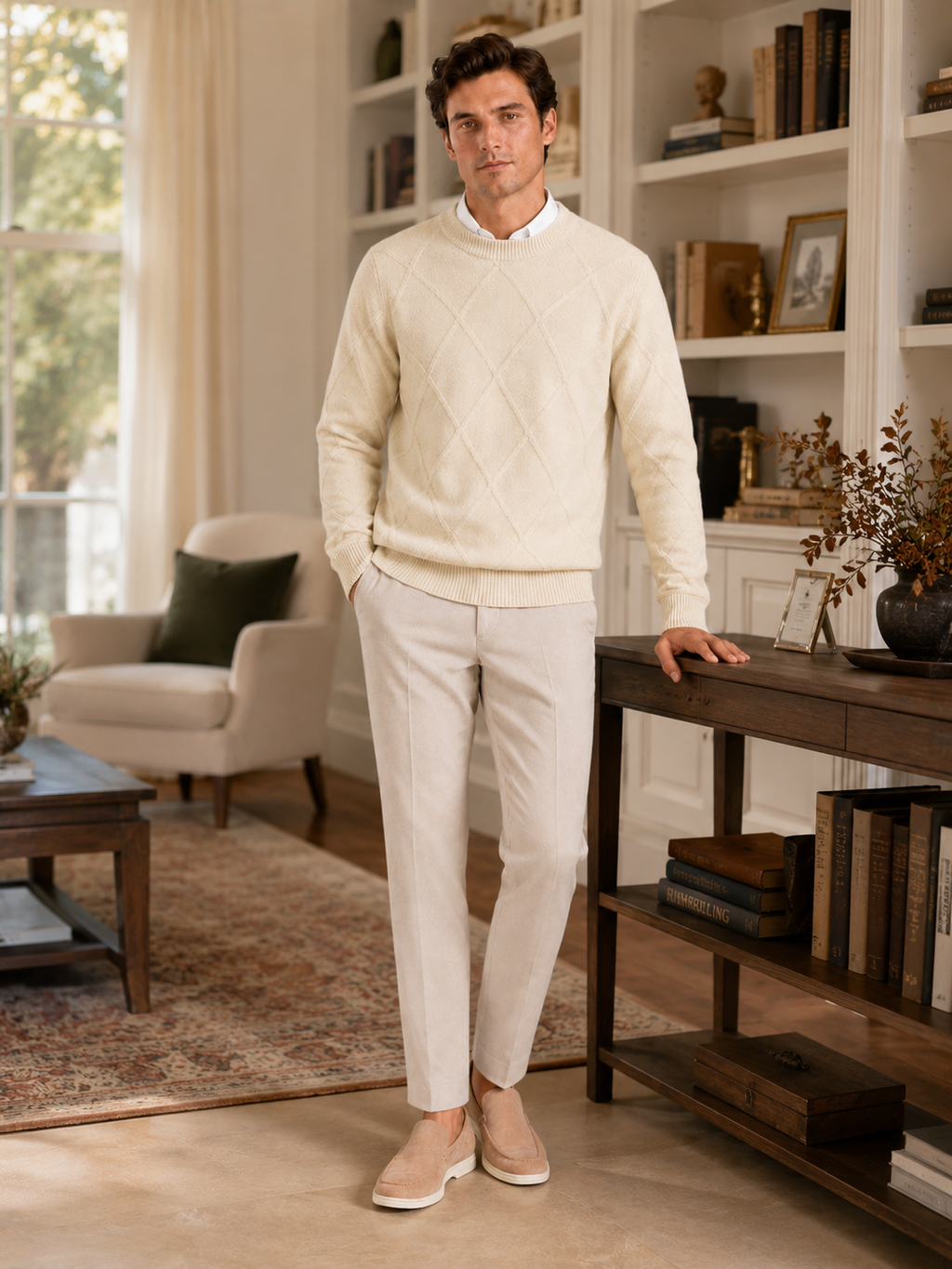 Truman | Cable-Knit Crew Neck Pullover