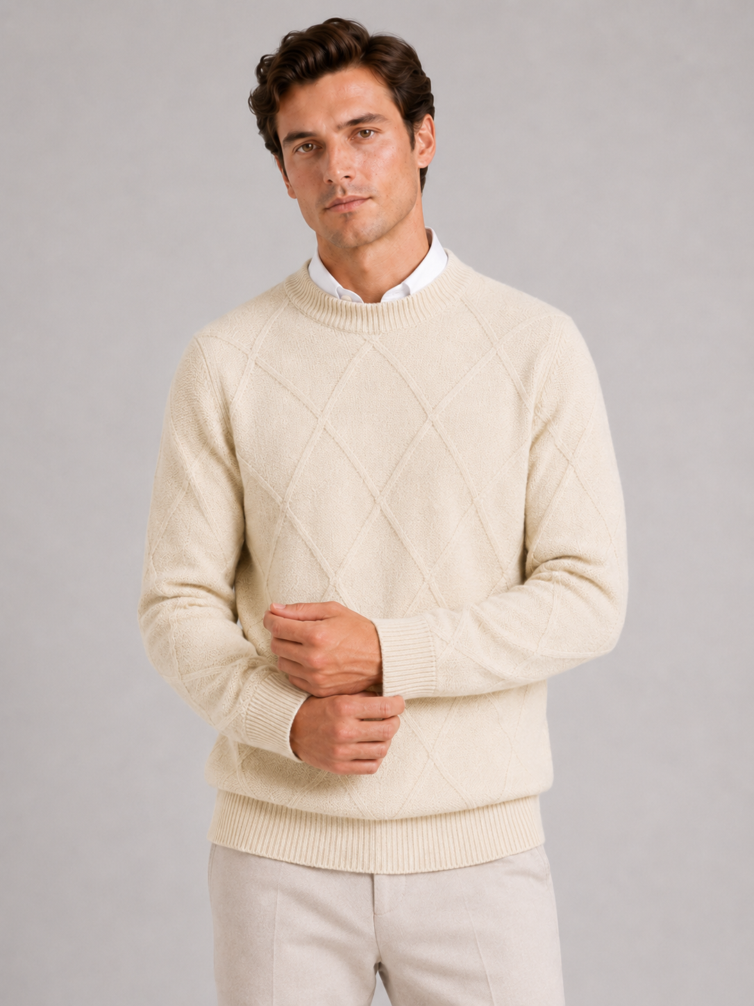 Truman | Cable-Knit Crew Neck Pullover
