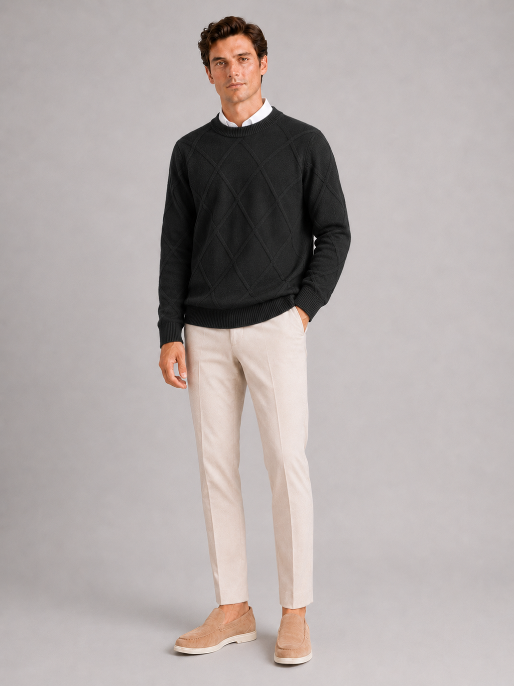 Truman | Cable-Knit Crew Neck Pullover