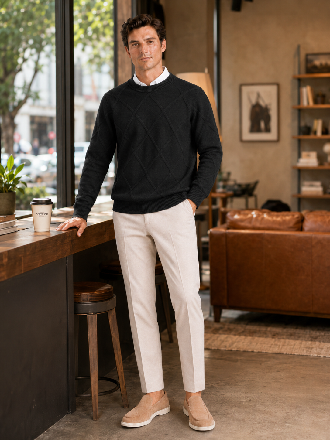 Truman | Cable-Knit Crew Neck Pullover