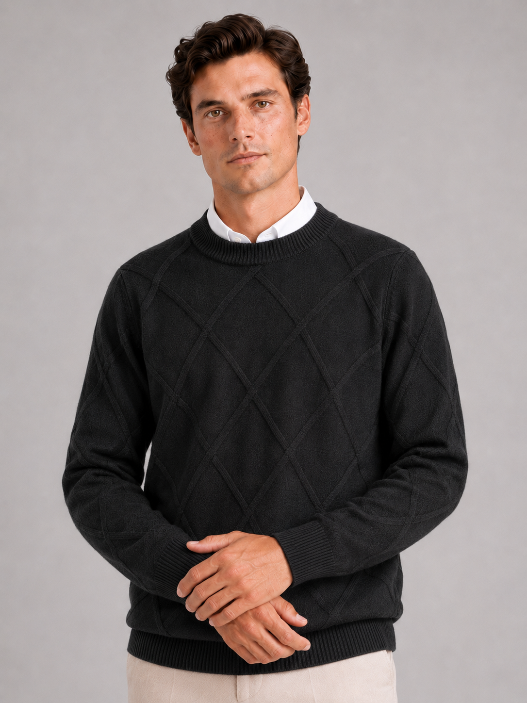 Truman | Cable-Knit Crew Neck Pullover