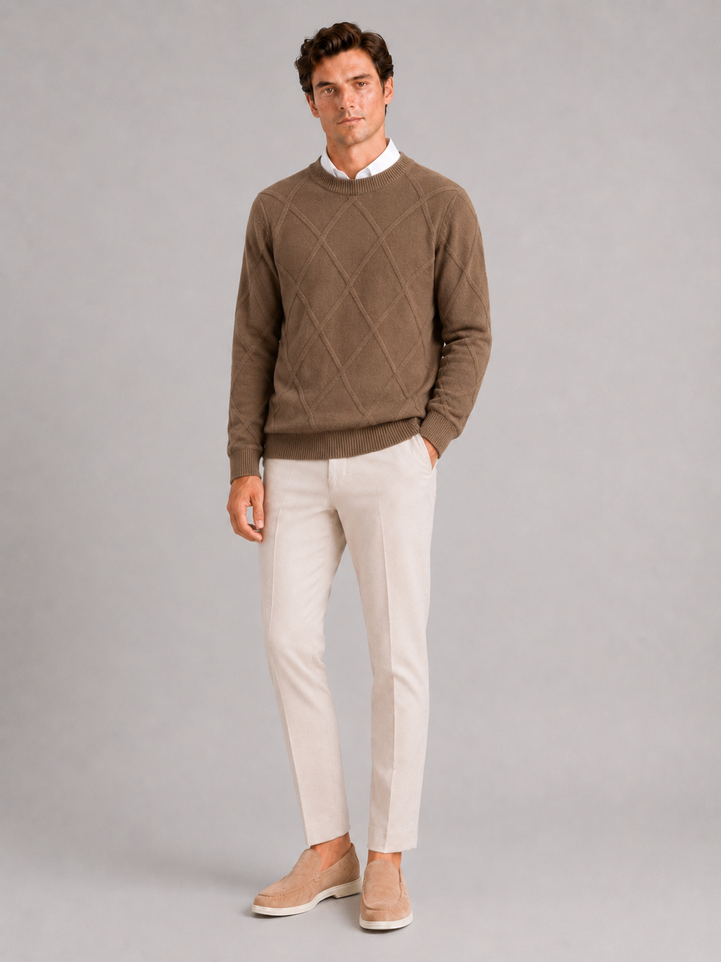 Truman | Cable-Knit Crew Neck Pullover