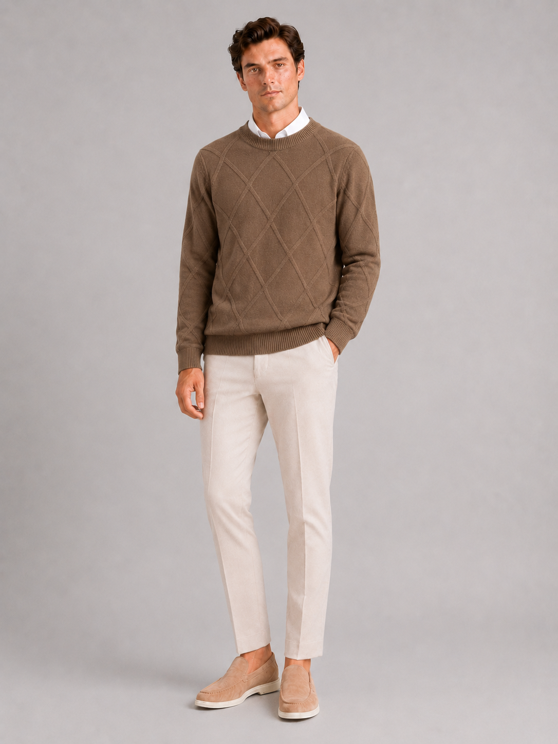 Truman | Cable-Knit Crew Neck Pullover