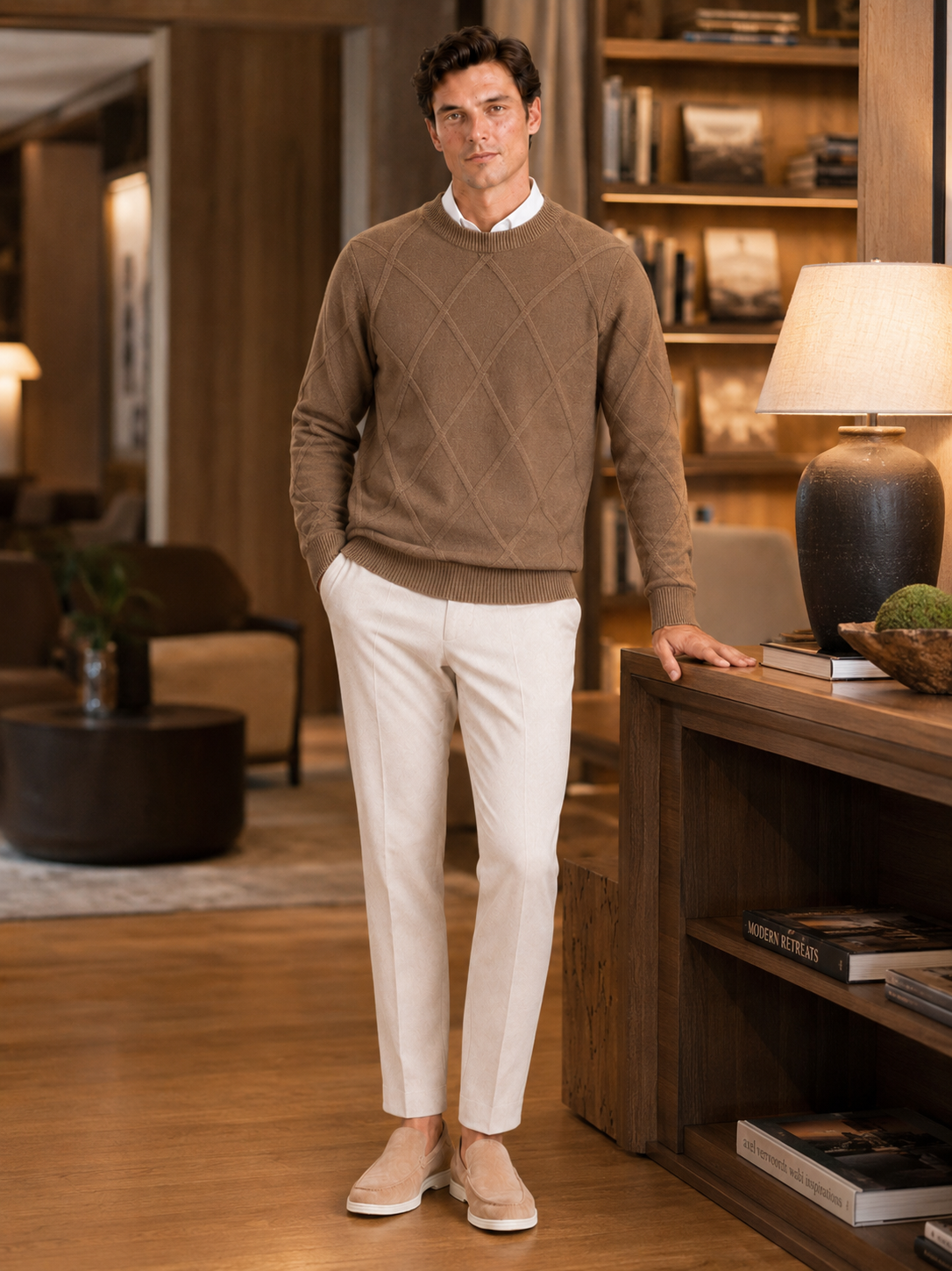 Truman | Cable-Knit Crew Neck Pullover