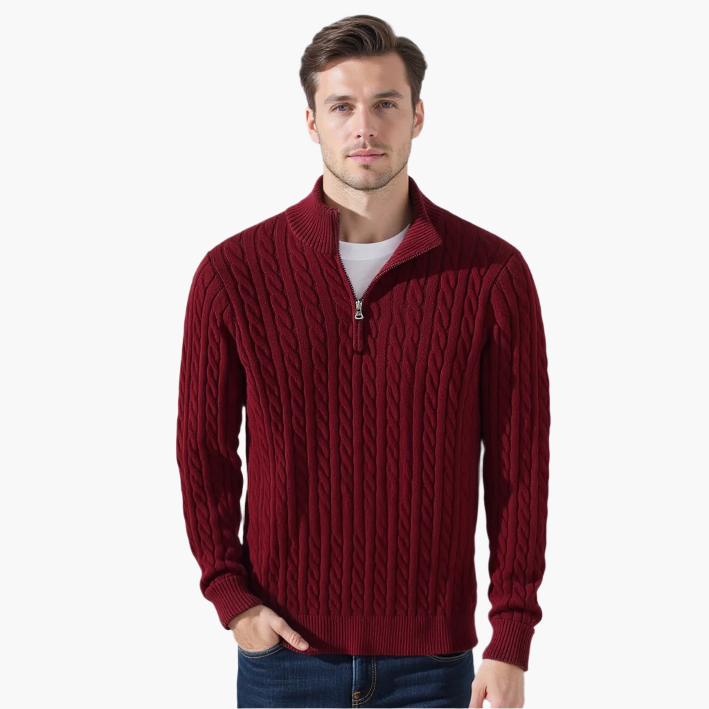 Eamon™ | Classic Knitted Half-Zip Sweater