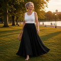Women's Maxi Skirt Flowing Chiffon High Waist Casual
