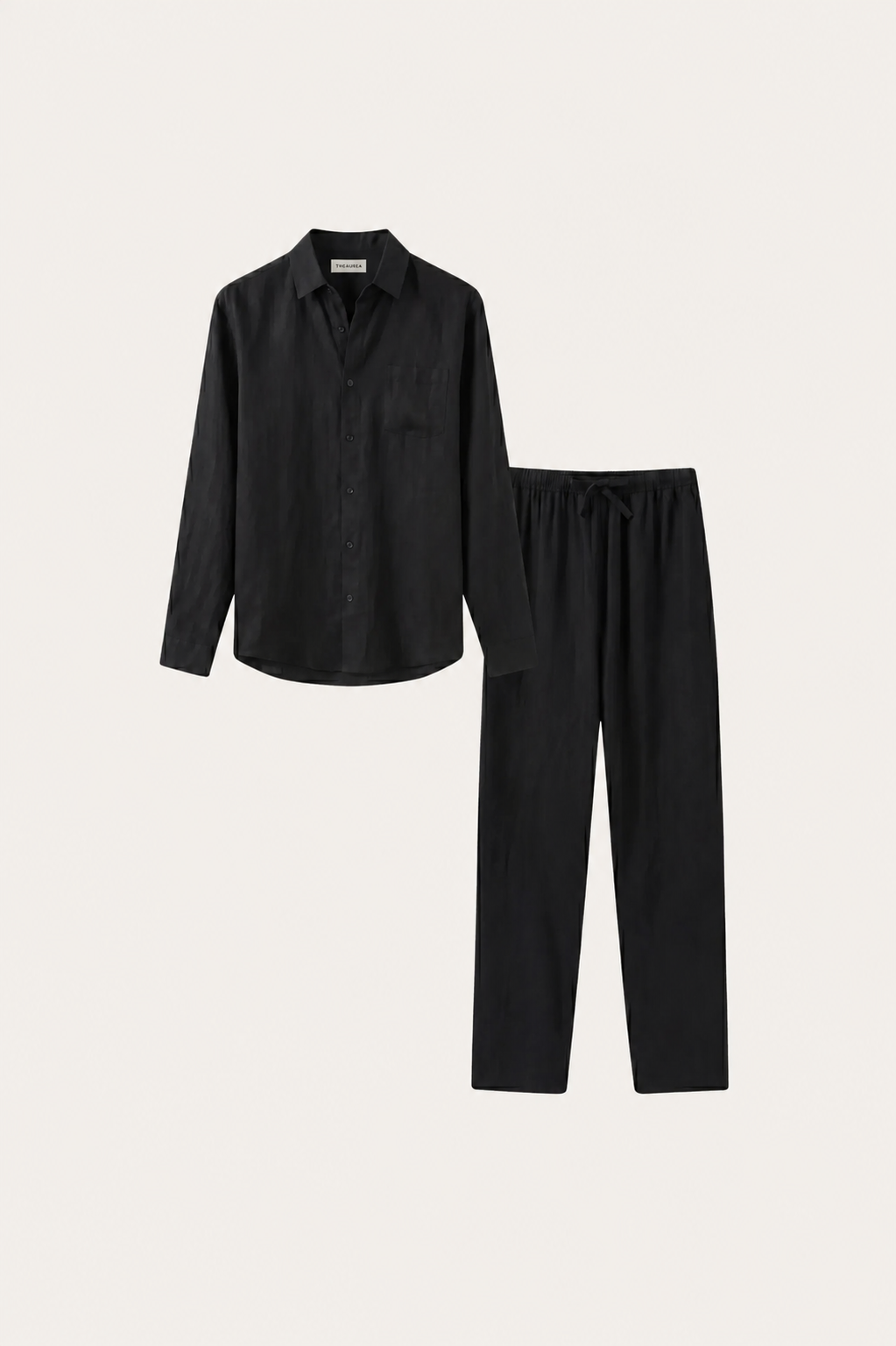Pisa Linen Set Long Sleeve Black/Black